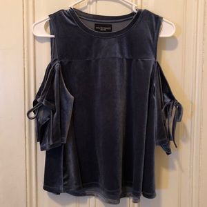 Walter Baker Velvet Cut Out Top